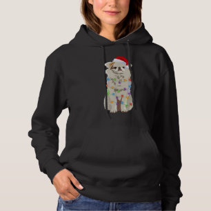 Japanese Chin Christmas Lights Xmas Dog Lover Sant Hoodie