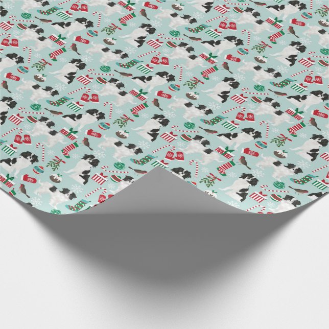 Japanese Chin Christmas wrapping paper (Corner)