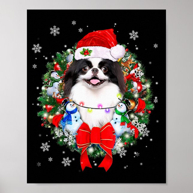 Japanese Chin Christmas Wreath Decoration Xmas Paj (Front)