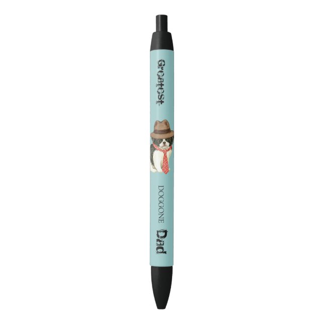 Japanese Chin Dad Black Ink Pen (Front Vertical)