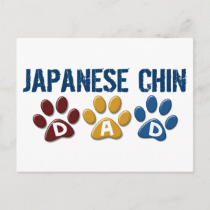 JAPANESE CHIN Dad Paw Print 1 Postcard