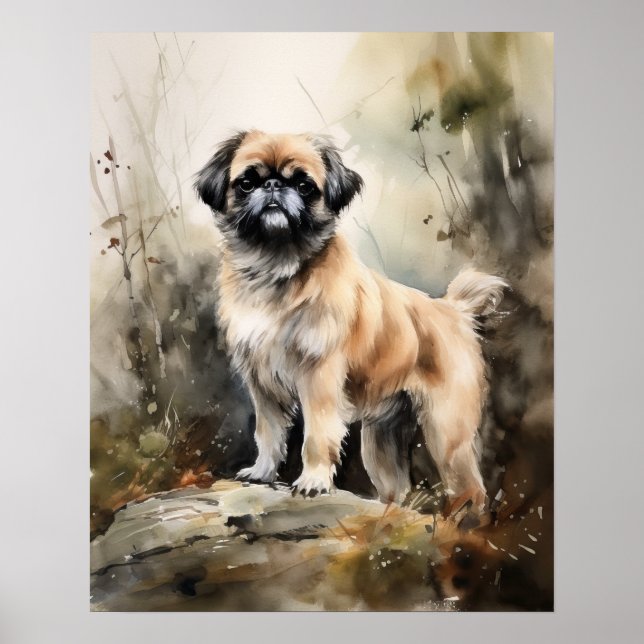 Japanese Chin Dog Art Print Poster (Front)