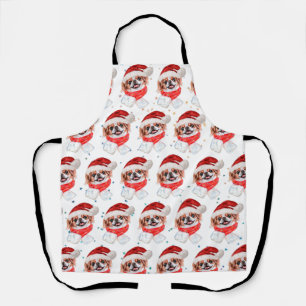 Japanese Chin Dog Breed Christmas Stars Apron