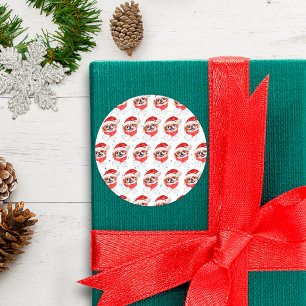 Japanese Chin Dog Breed Christmas Stars Classic Round Sticker