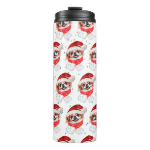 Japanese Chin Dog Breed Christmas Stars Thermal Tumbler