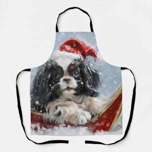 Japanese Chin Dog Christmas Festive Apron