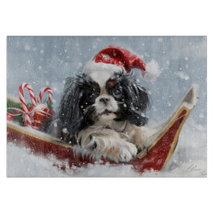 Japanese Chin Dog Christmas Festive Cutting Board