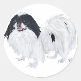 Japanese Chin Dog Classic Round Sticker