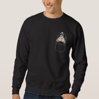 Japanese Chin Dog In Pocket Dog Sweatshirt