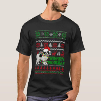 Japanese Chin For Merry Woofmas Ugly Christmas Swe T-Shirt