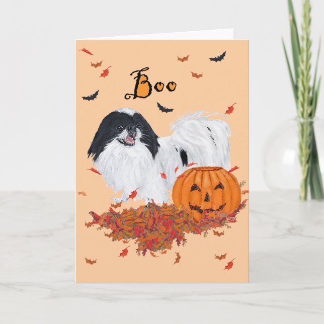 Japanese Chin Halloween Card (Front)