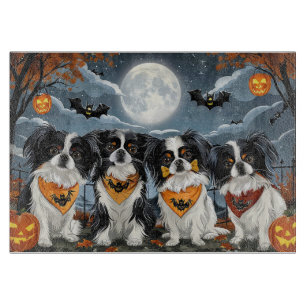 Japanese Chin Halloween Spooky Cutting Board