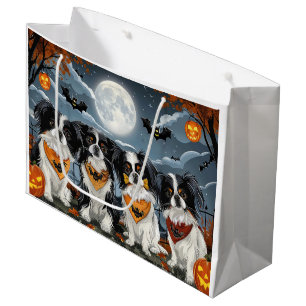 Japanese Chin Halloween Spooky Large Gift Bag