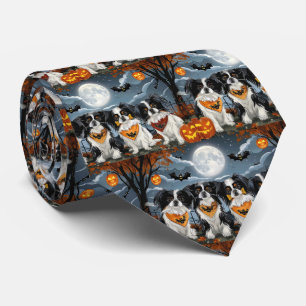 Japanese Chin Halloween Spooky Tie