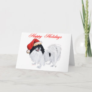 Japanese Chin Happy Holidays Holiday Card