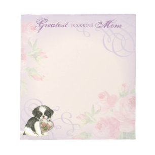 Japanese Chin Heart Mum Notepad