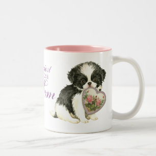 Japanese Chin Heart Mum Two-Tone Coffee Mug