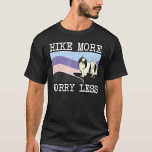 Japanese Chin Hike More Worry Less Graphic Hiking T-Shirt