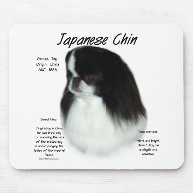 Japanese Chin History Design Mouse Mat (Front)