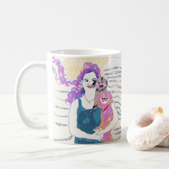 Japanese Chin Lady Mug (With Donut)
