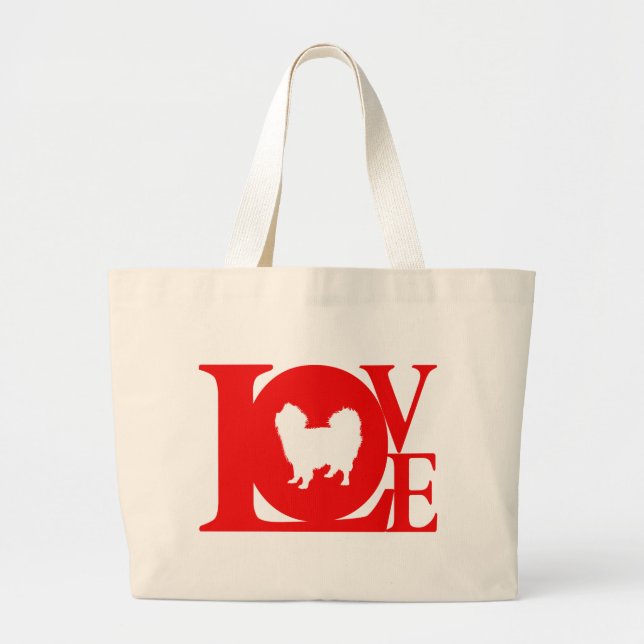 Japanese Chin Large Tote Bag (Front)
