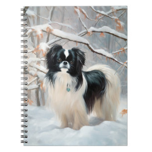 Japanese Chin Let It Snow Christmas Notebook