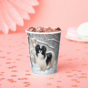 Japanese Chin Let It Snow Christmas Paper Cups