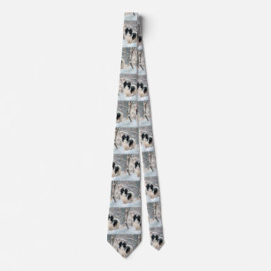 Japanese Chin Let It Snow Christmas Tie