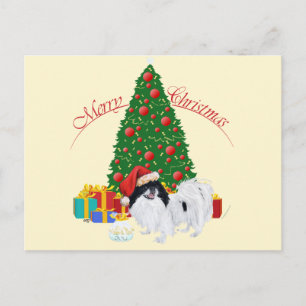Japanese Chin Merry Christmas Holiday Postcard