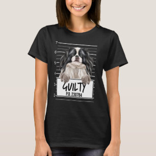 Japanese Chin Mugshot Guilty Dog T-Shirt