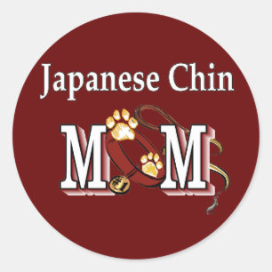 Japanese Chin Mum Gifts Classic Round Sticker