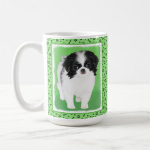 Japanese Chin Puppy Painting - Original Dog Art Coffee Mug