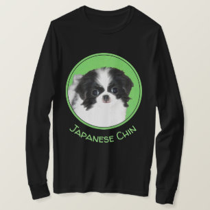 Japanese Chin Puppy Painting - Original Dog Art T-Shirt