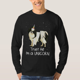Japanese Chin Trust Me Im A Unicorn Dog T-Shirt