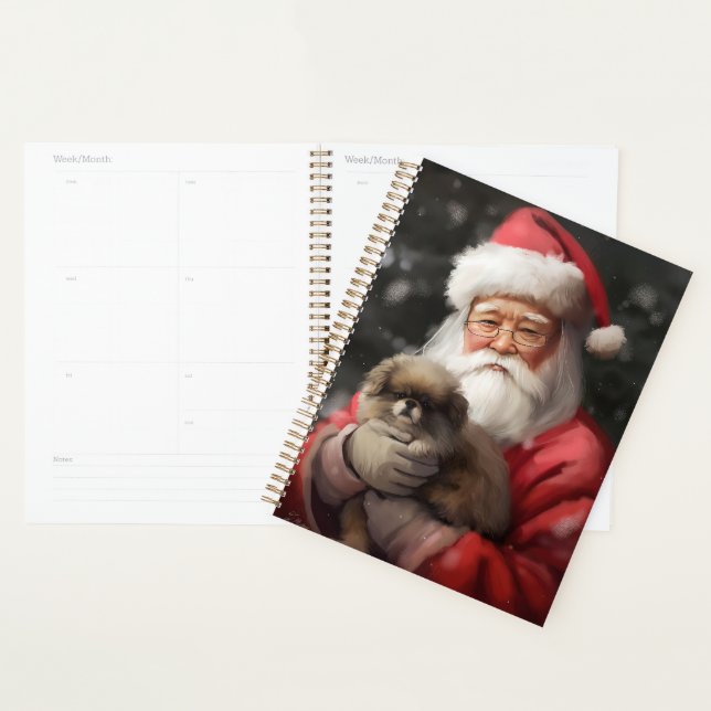 Japanese Chin With Santa Claus Festive Christmas Planner (Display)