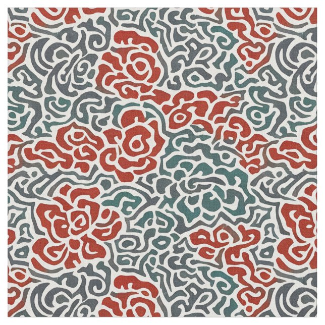 Japanese Chinese Traditional Pattern Fabric (Close Up)