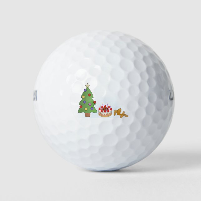 Japanese Christmas Golf Balls (Front)