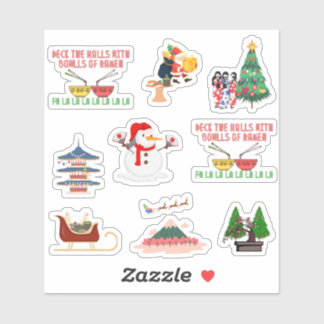 Japanese Christmas scrapbook stickers