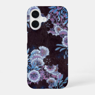 Japanese Chrysanthemum Phone Case Ice Blue Art N