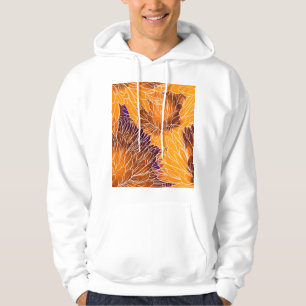 Japanese Chrysanthemum: Watercolor Seamless Patter Hoodie