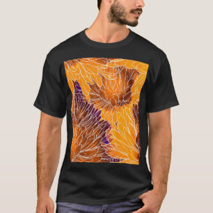 Japanese Chrysanthemum: Watercolor Seamless Patter T-Shirt