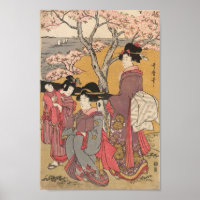 Japanese classic geisha lady art