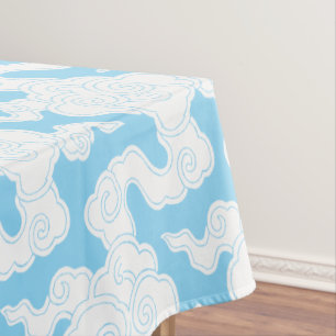 Japanese Clouds Stencil Ise Katagami Pattern Tablecloth
