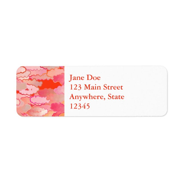 Japanese Clouds, Sunset, Coral, Fuchsia, Pink (Front)