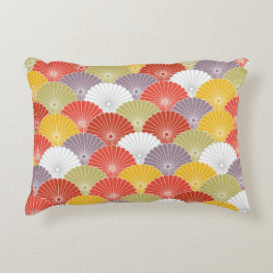 Japanese Colorful Flower Wave vintage Seamless Pat Decorative Cushion