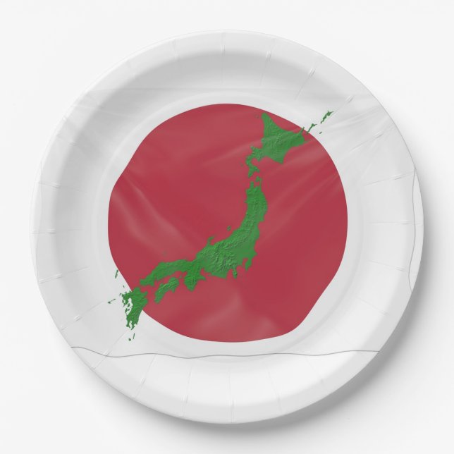 Japanese country flag paper plate (Front)