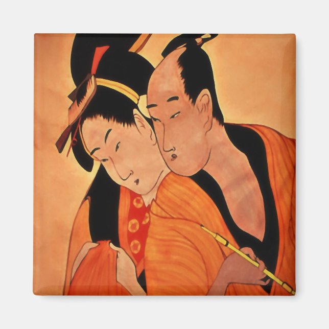 Japanese Couple fridge magnets (Front)