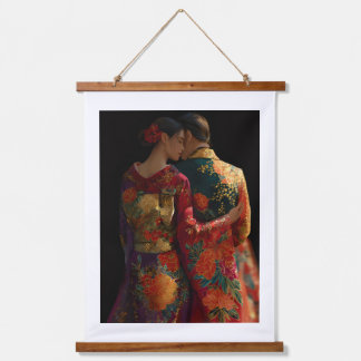 Japanese couple hanging tapestry