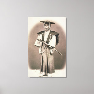 Japanese Court Official or Samurai, c.1870s (hand- Canvas Print