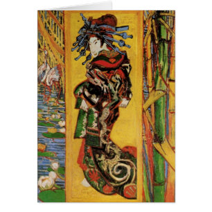 Japanese Courtesan Oiran by Vincent van Gogh Card